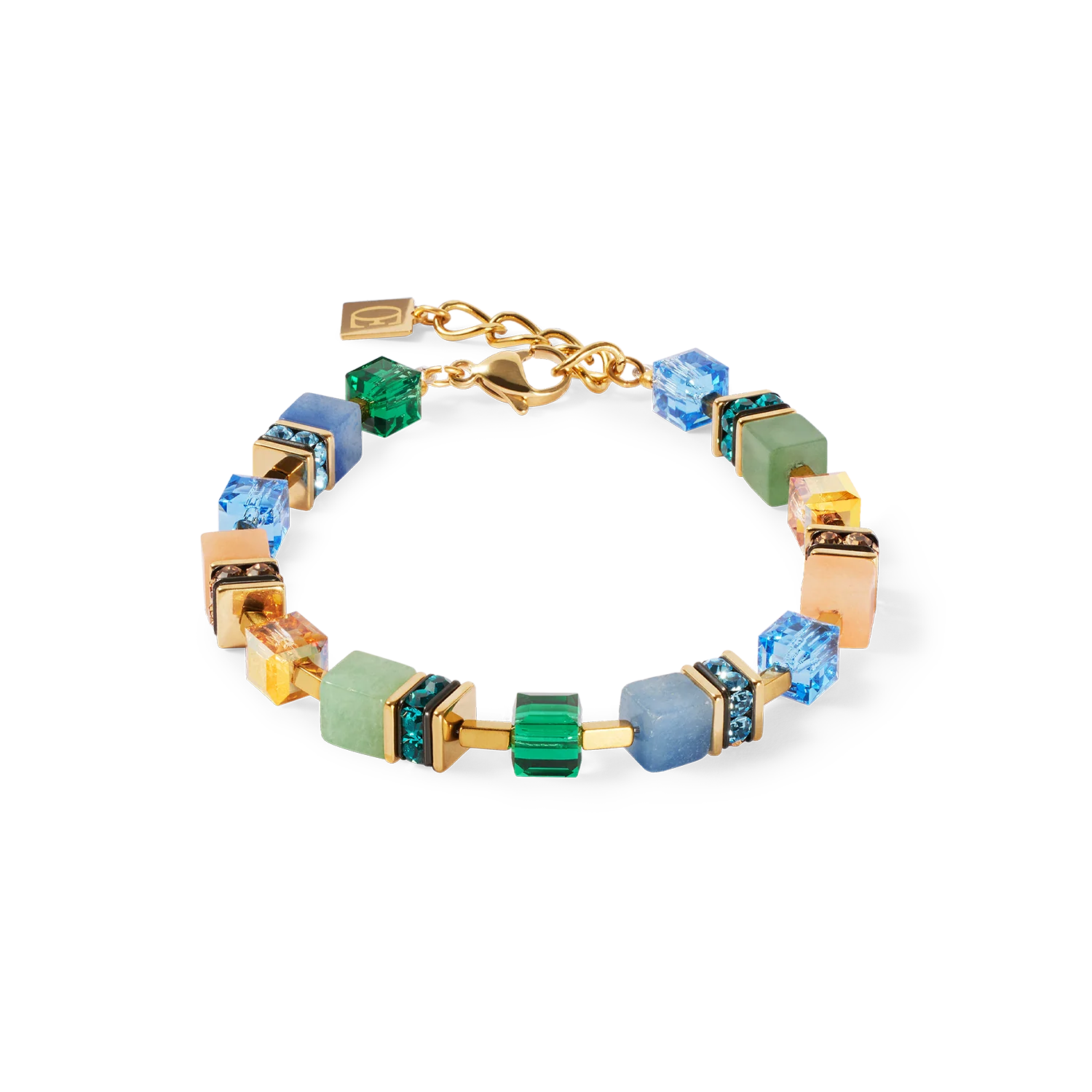 Coeur De Lion GeoCUBE® Precious Statement Gold-Spring Bracelet