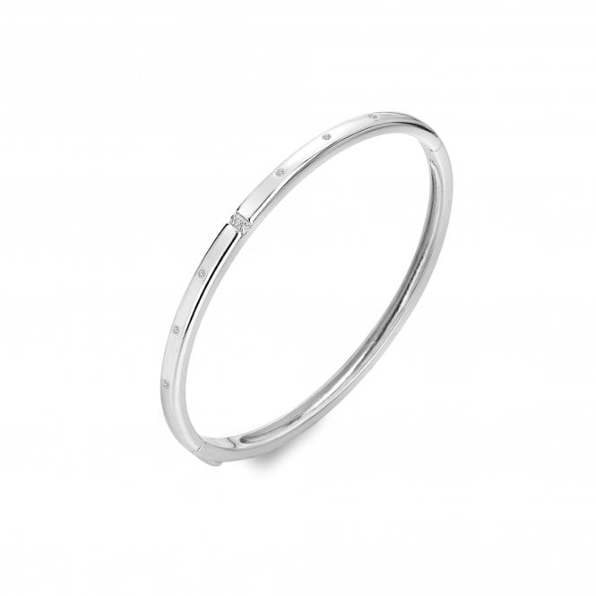 Silver bracelet on a white background