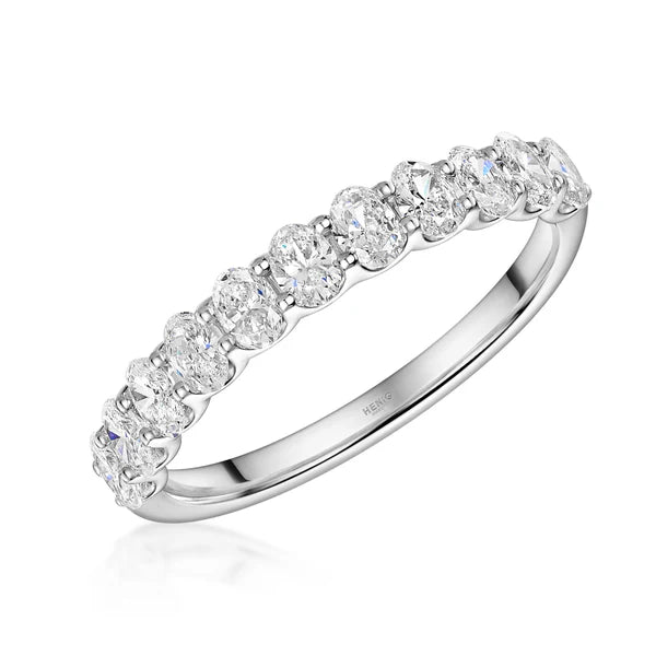 1.10ct Oval Cut Lab Grown Diamond Eternity Ring in Platinum