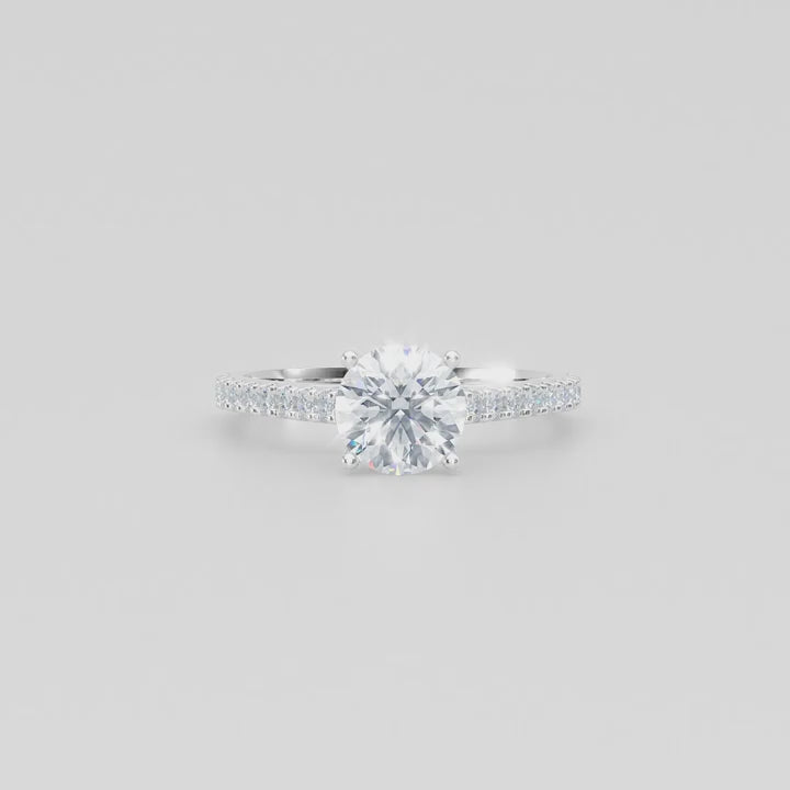 0.57ct Round Brilliant Diamond Solitaire with Shoulders in Platinum