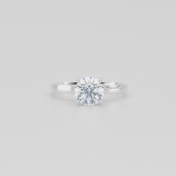 0.50ct D VVS2 Round Brilliant Diamond Solitaire Ring