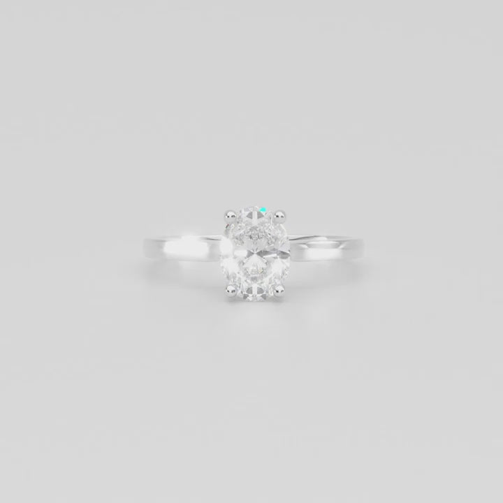 0.50ct Oval Diamond Solitaire Ring 